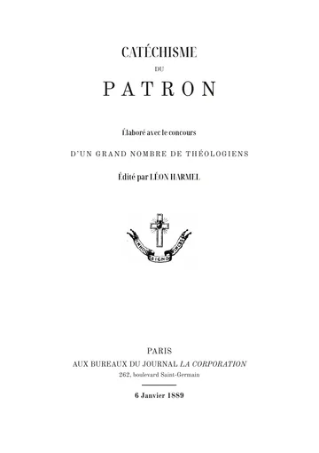 Couverture de l'édition : Catéchisme du patron