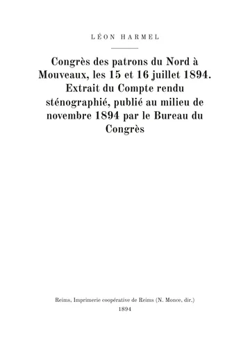 Couverture de l'édition : Congrès des patrons du Nord à Mouveaux
