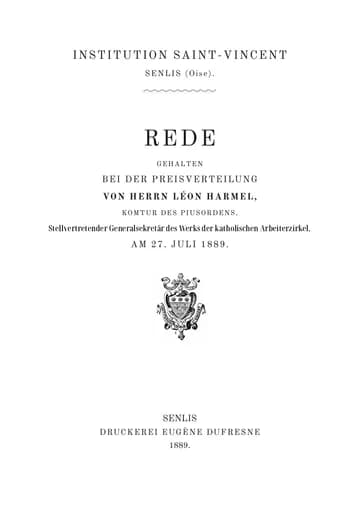 Umschlag der Ausgabe: Discours de Senlis