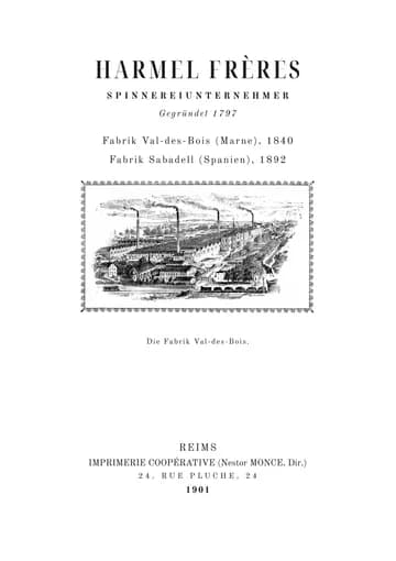 Umschlag der Ausgabe: Harmel frères, filateurs
