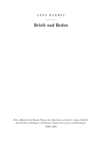Umschlag der Ausgabe: Lettres et discours