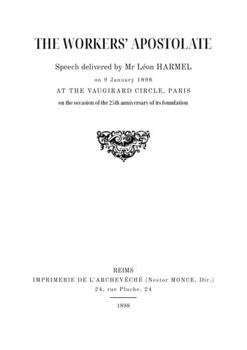 Cover of the edition: L'Apostolat ouvrier