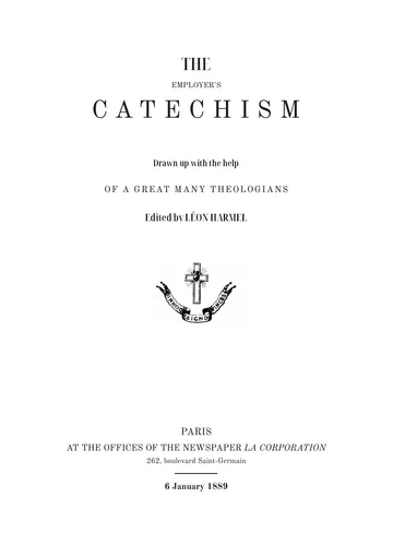 Cover of the edition: Catéchisme du patron