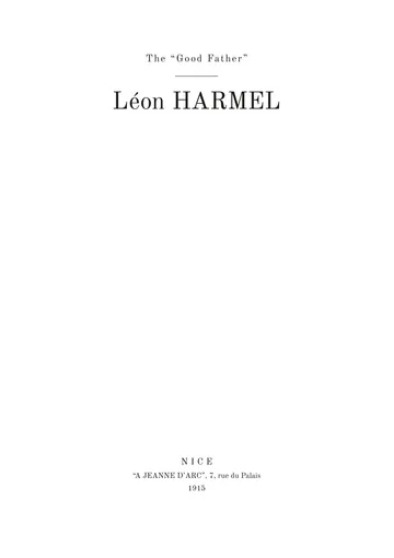 Cover of the edition: Le « Bon Père » Léon Harmel