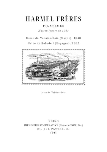 Couverture de l'édition : Harmel frères, filateurs