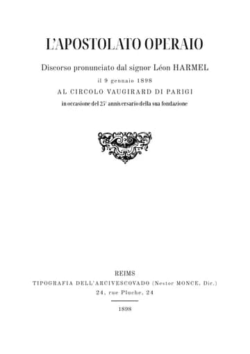 Copertina dell'edizione: L'Apostolat ouvrier