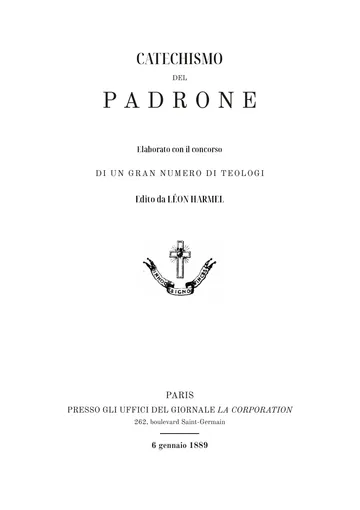 Copertina dell'edizione: Catéchisme du patron