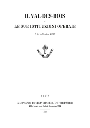 Copertina dell'edizione: Le Val-des-Bois et ses institutions ouvrières