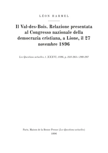 Copertina dell'edizione: Le Val-des-Bois