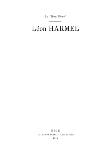Couverture de l'édition : Le « Bon Père » Léon Harmel