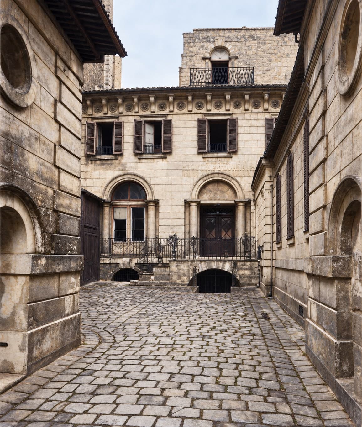 Fotografia di Eugène Atget: facciata di un'antica casa parigina.